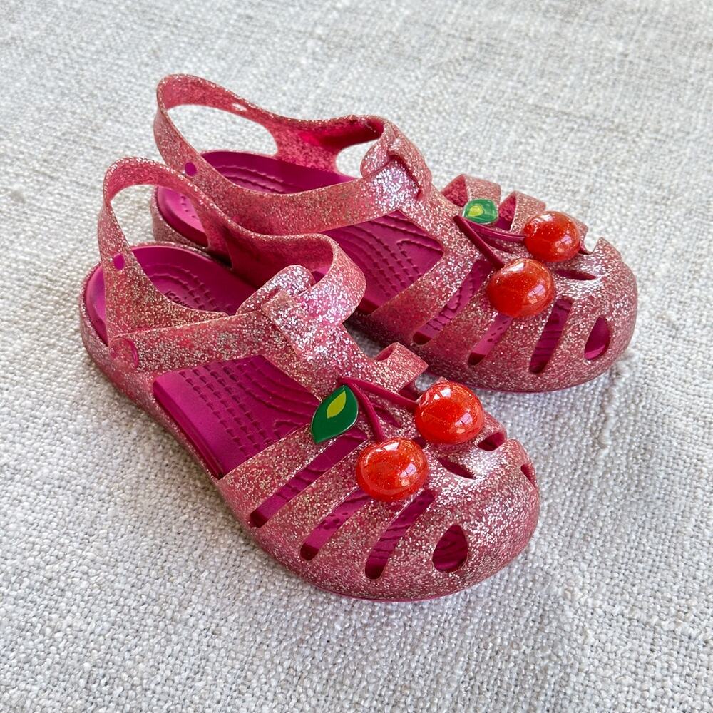 Crocs Isabella Glitter Jelly Sandals GUC Toddler 10